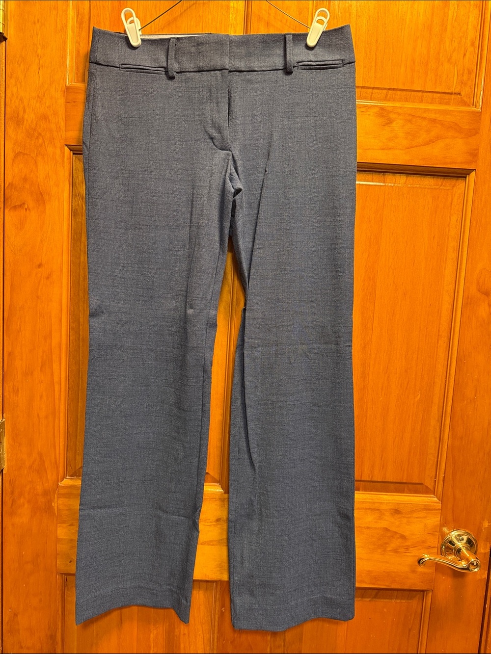 LOFT Navy Straight Leg Dress Trousers